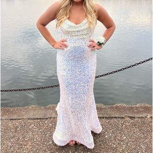 White Sequin Dress